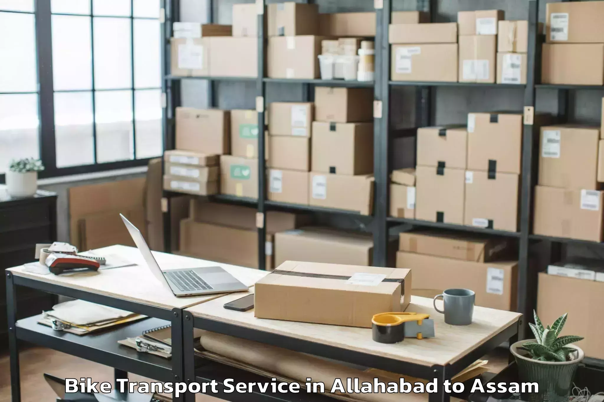 Affordable Allahabad to Soalkuchi Bike Transport